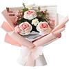 gjulrfu Bouquet di rose artificiali fatte a mano all'uncinetto, fiori finiti a mano, piante finte per casa, tavolo, matrimonio, festa, ufficio, ottimo regalo per donne (cotone)