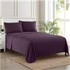 Sweet Home Collection Set da letto 1800 fili, in microfibra spazzolata di qualità egiziana, 3 pezzi, con tasche profonde, Twin XL, viola