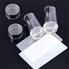 Norhogo 2 stamper nail art con raschietto, timbri per unghie in silicone, per stamping e unghie francesi, timbri per vernice, gel UV o acrilico, strumenti per manicure fai da te