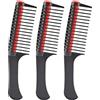 Fegtrtyoa Confezione da 3 pettini per capelli, rullo districante integrato, pettine anti-splicing, per tinture per capelli da parrucchiere e barbiere