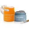 PLANTIFIQUE Maschera Viso Coreana Argilla Vulcanica - Purifica, Affina Pori, Idrata e Calma -110 g & Burro Struccante Coreano Viso e Occhi - per Doppia Detersione, Makeup Remover Waterproof - 40 g