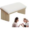 Générique Nail Hand Rest - Manicure Arm Cushion, PU Leather Stand | 30,5 × 10,6 × 12,8 cm Bevel Support Pad, Comfortable Wooden Base Design, Stabile Accessory For Home Salon Work