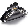 WOWORAMA Fermagli per capelli neri da donna a farfalla nera con strass, medi, antiscivolo, per capelli fini e spessi, accessori per lo styling