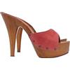 Kiara Shoes Zoccoli da Donna Alti con Plateau - Tomaia in Camoscio - Made in Italy - K9001 Cam Rose-W (Rosa, Numeric_41)