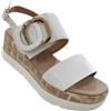 Loren, Sandalo da donna con dettaglio dorato e cinturino, Beige (Bianco, Sistema Taglie Calzature EU, Adulto, Numero, Media, 36)