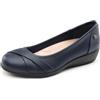 DREAM PAIRS Ballerine Donna Ufficio Lavoro | Pelle sintetica, soletta sagomata, tacco zeppa 3,8 cm, suola TPR antiscivolo, eleganti e comode.