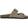 PAYMA - Sandali in Pelle per Uomo Donna Unisex. Due Fibbie. Punta Aperta. Confortevole Infradito. Suola Bio Anatomica. Marrone, nero, pelle.