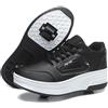 Rolltongoz Scarpe Ragazza da Ragazzo con Ruote, 2 in 1 per Bambini, con rotelle, per Skateboard, Sneakers