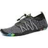SAGUARO Scarpe da Scoglio per Uomo Donna Asciugatura Rapida Scarpette da Spiaggia Surf Traspirante Antiscivolo Scarpe Immersione, Grigio 43