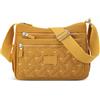 FORRICA Donna Borsa a Tracolla Tasche Multiple Borsa Crossbody Leggera Impermeabile Poliestere Borsa Messenger per Escursionismo Viaggio Giallo