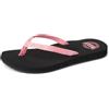 REEF Ginger - Infradito da spiaggia da donna, con cinturino in tessuto morbido in PET riciclato al 100%, nero/rosa, 40 EU