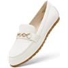 DREAM PAIRS Mocassini da Donna, Casual, Comode, Slip-on, Leggere Scarpe da Lavoro e Passeggio,Size 37,Bianco,DWUMSP2501
