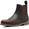 SL-Saint Uomo Fatti a Mano Stivali Chelsea Classici In Vera Pelle di Mucca Scivolare Sulla Moda (ScuroMarrone Pelle, Adulto, Uomo, 41.5, Numero, Sistema Taglie Calzature EU, Larga)