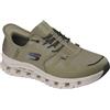 Skechers Uomo Glide-Step PRO Scarpe da Allenamento, Olive Mesh/Hotmelt/Black Trim, 41 EU