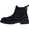 Tommy Hilfiger Donna Stivaletti Chelsea Nubuck Cleated in Pelle, Blu (Space Blue), 36
