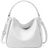 David Jones - Borsa da donna - Borsa a tracolla in ecopelle di poliuretano, di medie dimensioni con manico lungo, alla moda, classica, pratica, elegante, bianco, Elegante