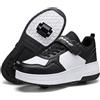 LYBANG Bambini Skateboard Scarpe Sportive con Doppia Rotelle Retrattile Sneakers Outdoor Multisport Moda Running Calzature da Ginnastica per Bambini Regalo di Compleanno