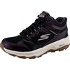 Skechers Go Run Trail Altitude Highly Elevated, Scarponcini da Trekking Donna, Black Leather Purple Trim, 36 EU