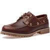 SL-Saint Scarpe Classiche Boat&Deck da Uomo Fatte a Mano Moc Toe Lace Up Moda Confortevole in Pelle Pieno Fiore