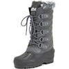 Polar Donna Tall Trapuntato Foderato Di Pelliccia La Neve Tattico Montagna Impermeabile Ginocchio A Passeggio Stivali - Grigio Tessile - UK3/EU36 - YC0362