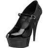 Pleaser Del687/b/m Décolleté con plateau e tacco donna, Nero (Black),40 EU