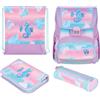 Herlitz Zaino per bambini Loop Plus, lilla, turchese, rosa, 31 x 22 x 37 cm, 17 l
