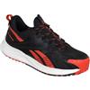 Reebok FE4 Adventure Scarpa da lavoro sportiva con punta composita, nera, antiscivolo, in microfibra e TPU, nero rosso, 43 EU