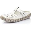 Rieker Donna Mocassini L0396, Signora Pantofole,Pantofola,Scarpe Casual,Ingresso Aperto,Bianco (Weiss / 80),42 EU / 8 UK