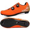 LZQpearl Strada Scarpe da Ciclismo, Uomo Donna Scarpes da Bici Professionali, Sneakers da Ginnastica per Bicycle da Esterno PRO Unisex Compatibili con Tutti i Modelli SPD-SL e Look (Orange,43)