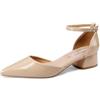 QUEEN HELENA Décolleté con Tacco Basso Scarpe Eleganti a Punta Chiusa Donna ZM9905 (Nude, Sistema Taglie Calzature EU, Adulto, Donna, Numero, Media, 38)