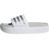 adidas Donna Adilette Platform Slides, Cloud White/Zero Metalic/Grey One, 42 EU