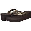 GUESS Sandalo donna con zeppa Ediva, Marrone 201, 41 EU