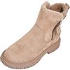 Generico Scarpe Pelliccia Donna Tronchetti Donna Invernali Stivali con cerniera laterale per donna Stivaletti alla caviglia Stivali corti Scarpe singole per Stivaletti Comodi Donna Stivali (Beige, 40)