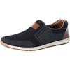 Rieker 8869 Uomo Mocassini, Blu (Pazifik/Navy/Amaretto 14), 44 EU