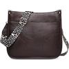 FORRICA Borsa a Tracolla Donna Grande Borsa a Spalla Moda Borsetta Messenger in Pelle PU con Leopardata Tracolla Marrone E