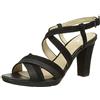 Geox D Jadalis B - Sandali con Zeppa Donna, Nero (BLACKC9999), 35 EU