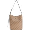 Guess Meridian II SG697404-BELATTEL - Borsa a tracolla da donna in ecopelle beige, elegante shopper con ampio spazio, 30 x 28 x 16 cm