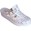 Sanital Light - 1372 - Ciabatte Donna - Antiscivolo - Tomaia in Pelle - Suola Anti-Shock - Comfort per Sanitari - Fiori 1 36