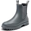 DREAM PAIRS Stivali Pioggia Chelsea Donna,Grigio,40