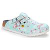 Birkenstock Zoccoli da Donna Kay ESD Birko-Flor - Flowers Fields Mint - Slim EU 39
