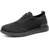 Bruno Marc Scarpe Stringate da Uomo Classiche Estive Traspiranti Mesh Sneakers Oxfords Leggere Casual Scarpe da Passeggio,Size 41.5,Tutto/Nero,GRAND-02