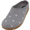 HAFLINGER Grizzly Holly - Pantofole in feltro, grigio acciaio, 45 EU