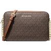 Michael Kors 32F1GJ6C7B-200 LG EW CROSSBODY BROWN Donna Borse Taglia EU Unica