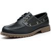 SL-Saint Fatti a Mano Uomo Classico da Barca e da Ponte Scarpe Punta Moc Allacciate Pelle Pieno Fiore Moda (Blu, Adulto, Uomo, 45, Numero, Sistema Taglie Calzature EU, Larga)