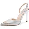 QUEEN HELENA Décolleté Eleganti con Strass con Tacco Alto Scarpe a Punta Chiusa Donna K3336