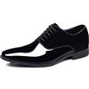 DXSYGMBN Mocassini Eleganti da Uomo in Pelle Verniciata Classici Stringati Business Scarpe Oxford da Sposa