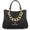 Braccialini Beth Jewels Borsa a mano di piccole dimensioni in colore platino, con doppi manici e tracolla logata removibile e regolabile per una doppia portabilità. All'interno, una pochette