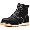 SL-Saint Classici Impermeabile Stivali Fatti Mano Con Punta Morbida 6'' (Nera Zeppa Suola, Adulto, Uomo, 43, Numero, Sistema Taglie Calzature EU, Media)