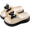 POPOTI Sandali Flipper, Sandali Estive Donna Sandali Zeppa Mare Spiaggia e Piscina Estate Scarpe Infradito da Flip Flop Shoes (Nero, Adulto, Donna, 38, Numero, Sistema Taglie Calzature EU, Stretta)