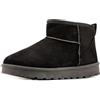 JOMIX Stivaletti Invernali Donna Caldi con Foderati Pelliccia Sintetica Stivali Bassi Classici Effetto Camoscio Trocchetti Pelosi Comodi alla Caviglia Polacchini Imbottiti Inverno WSB255311 Nero 38